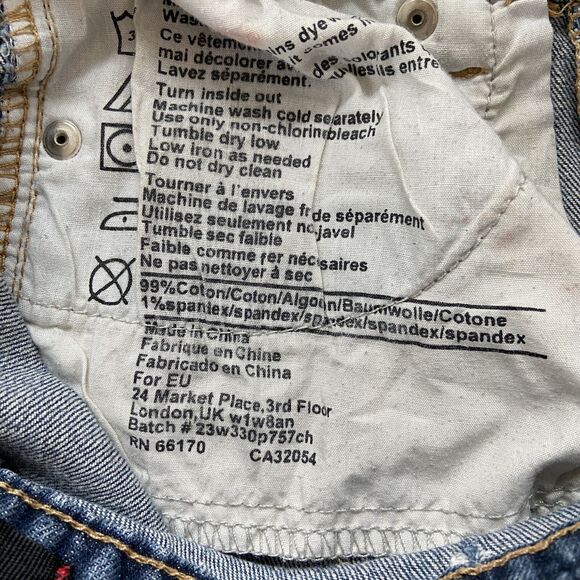 BDG Shortie Denim Jean Shorts Cuffed‎ 5 Pocket Blue Womens Size 26 - Picture 7 of 7